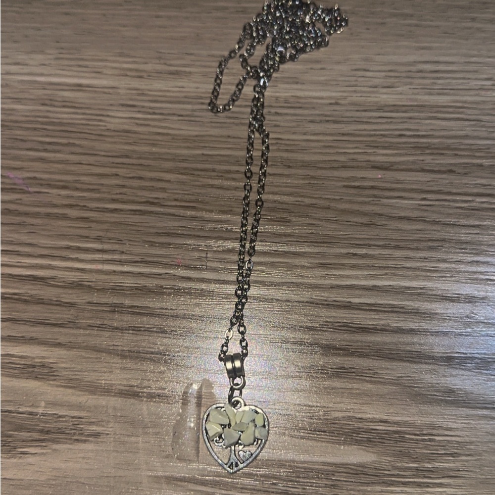 4pc White crystal tree of life jewelry set
